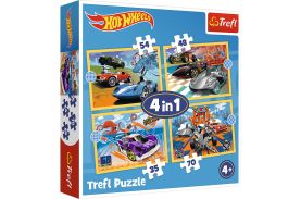 Puzzle trefl 4in1 hot wheels vehicule