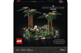Lego star wars diorama de urmarire cu speederul pe endor 75353
