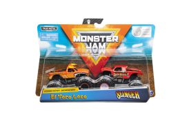 Monster jam set 2 machete metalice el toro loco si slinger