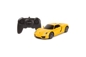 Masina cu telecomanda porsche 918 spyder galben cu scara 1 la 24