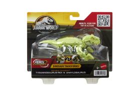 Jurassic world fierce changers double danger dinozaur transformabil tyrannosaurus rex si ankylosaurus verde