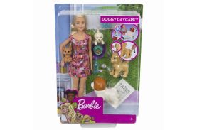 Papusa barbie set cu catelusi