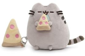 Plus pisicuta pusheen cu breloc pizza