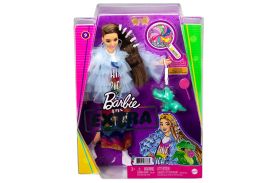 Papusa barbie extra style rochie curcubeu