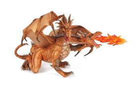 Papo figurina dragon cu doua capete auriu