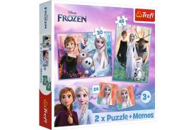 Puzzle trefl 2in1 memo disney frozen printesele si taramul lor