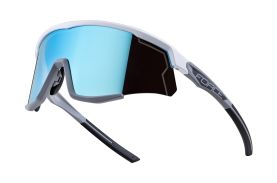 Ochelari Force Sonic, lentila albastra oglinda, alb/gri