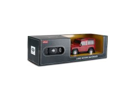 Masina cu telecomanda land rover defender rosie cu scara 1 la 24