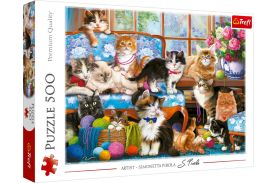 Puzzle trefl 500 familia de pisicute