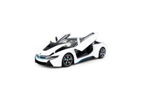 Masinuta metalica bmw i8 alba scara 1 la 24