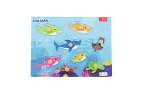 Puzzle trefl din lemn 8 piese baby shark