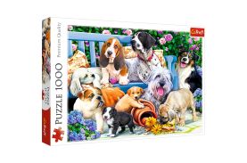 Puzzle trefl 1000 caini in gradina