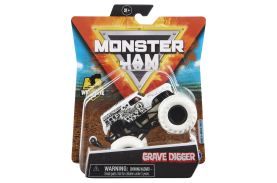 Monster jam masinuta metalica grave digger alb scara 1 la 64