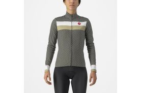 Tricou cu maneca lunga Castelli Volare LS de dama Kaki/Alb S