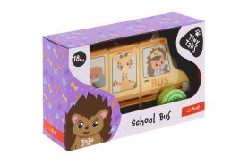 Trefl tiny tails jucarie de lemn autobuzul scolar