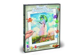 Kit pictura pe numere schipper femeie cu umbrela de soare de claude monet