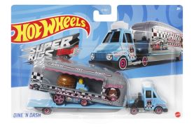 Set camion si masina sport hot wheels dine n dash
