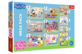 Puzzle trefl 10in1 purcelusa peppa pig cu prietenii