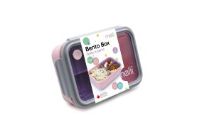 Cutie pranz bento 1250ml cutie detasabila melii roz mov gri