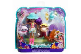 Enchantimals set tematic cu prietenii la camping