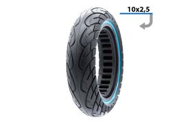 Anvelopa plina ultra-usoara 10x2.5 pentru jante 34mm Negru/Albastru