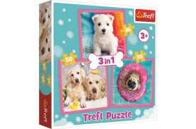 Puzzle trefl 3in1 catelusi la baita