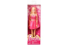 Papusa barbie tinute stralucitoare blonda cu rochita roz_DgX82