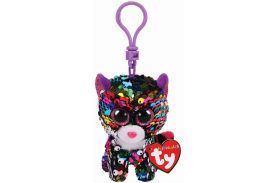 Plus breloc ty 8.5cm sequins leopard cu paiete