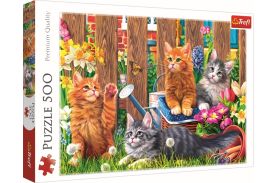 Puzzle trefl 500 pisicute in gradina