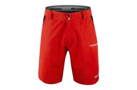 Pantaloni Force Blade MTB cu sub-pantaloni cu bazon, Rosu, XS