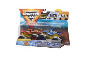 Monster jam set 2 masinute radical rescue si blue thunder color change