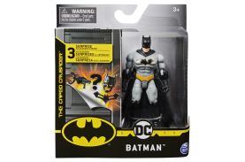 Figurina batman costumatie gri 10cm cu 3 accesorii
