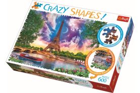Puzzle trefl 600 cu piese ciudate - cer de poveste la paris