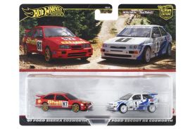 Hot wheels premium set 2 masinute metalice ford sierra cosworth si ford escort rs cosworth scara 1:64