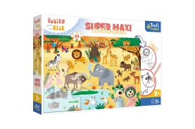 Puzzle trefl primo 24 super maxi babies and the bear in safari