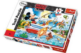 Puzzle trefl 24 maxi la pescuit cu mickey