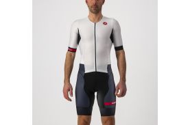 Costum de triatlon cu maneca scurta Castelli Free Sanremo SS Alb/Negru XXL
