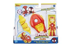 Spidey prietenii extraordinari set masinuta si figurina si accesoriu iron man