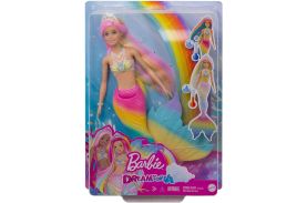 Barbie papusa dreamtopia sirena isi schimba culoarea