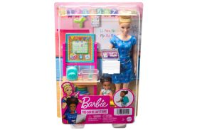 Barbie cariere set mobilier cu papusa blonda profesoara