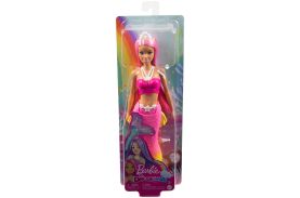 Barbie dreamtopia papusa sirena cu par roz si coada roz