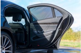 Parasolare Carshades Compatibile MERCEDES S Class W221 Lung 2006-2013 Sedan/ Berlina – set complet (uși spate + geamuri laterale fixe)