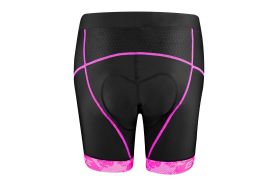Pantaloni scurti Force Rose Lady pana la talie cu bazon, negru/roz L