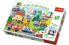 Puzzle trefl 36 flip flap invatand vehiculele