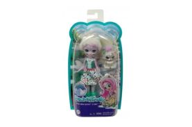 Enchantimals papusi si animalute sybill snow leopard & flake