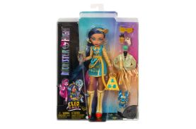 Monster high papusa cleo denile cu animalut si accesorii