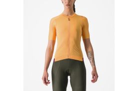 Tricou cu maneca scurta Castelli Espresso W de dama Portocaliu/Visiniu S