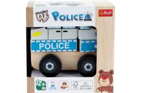 Trefl jucarie de lemn masina de politie