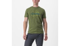 Tricou casual Castelli Finale Tee Verde XXL