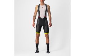 Pantaloni scurti cu bretele Castelli Competizione Kit Negru/Galben Fluo S